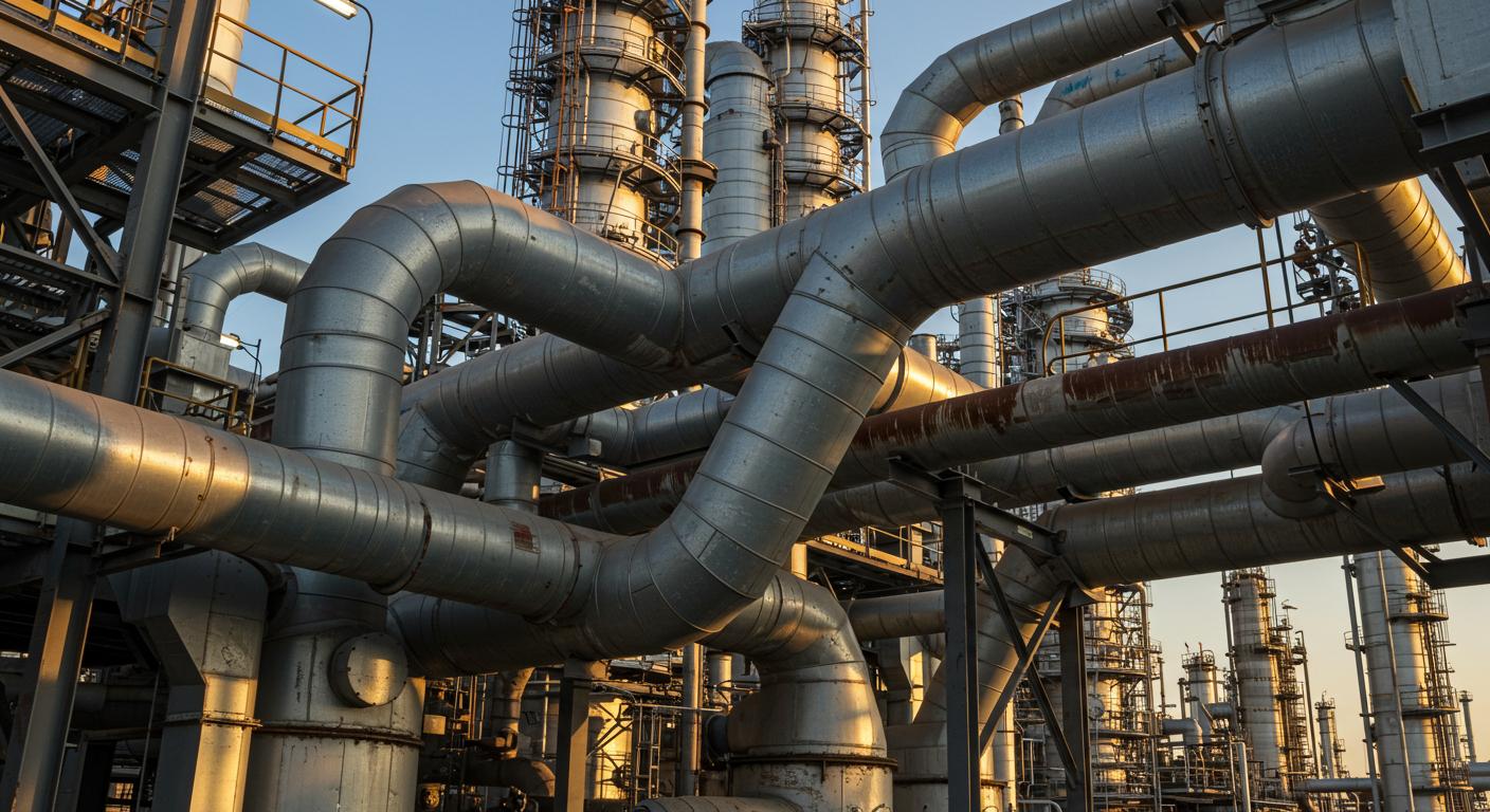 Воздуховоды на нефтеперерабатывающем заводе