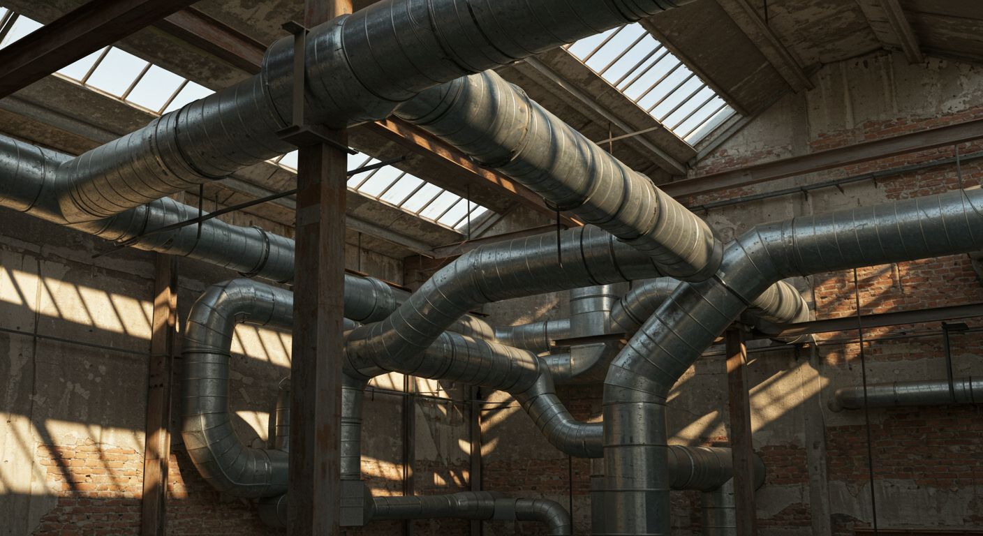 Промышленные воздуховоды Промышленные воздуховоды на производственном объекте