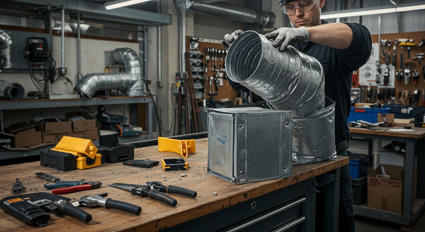 Установка вытяжки в мастерской