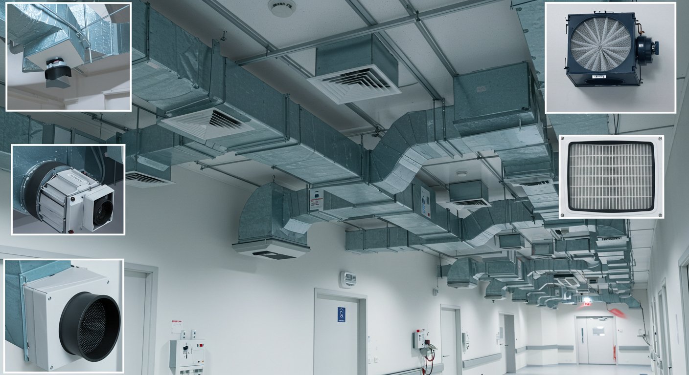 Современная система воздухообмена в медицинском учреждении Система вентиляции в больнице