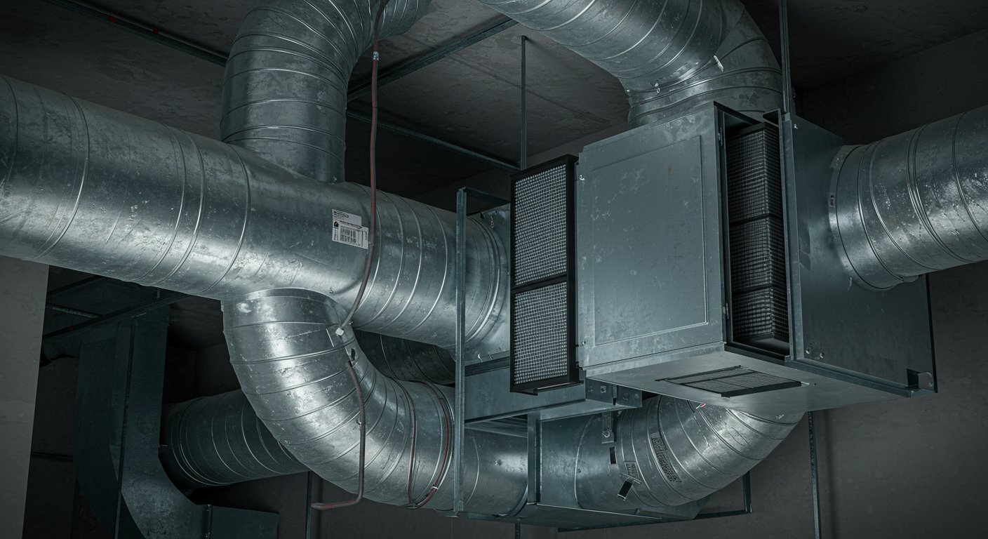 Производственный процесс на заводе воздуховодов