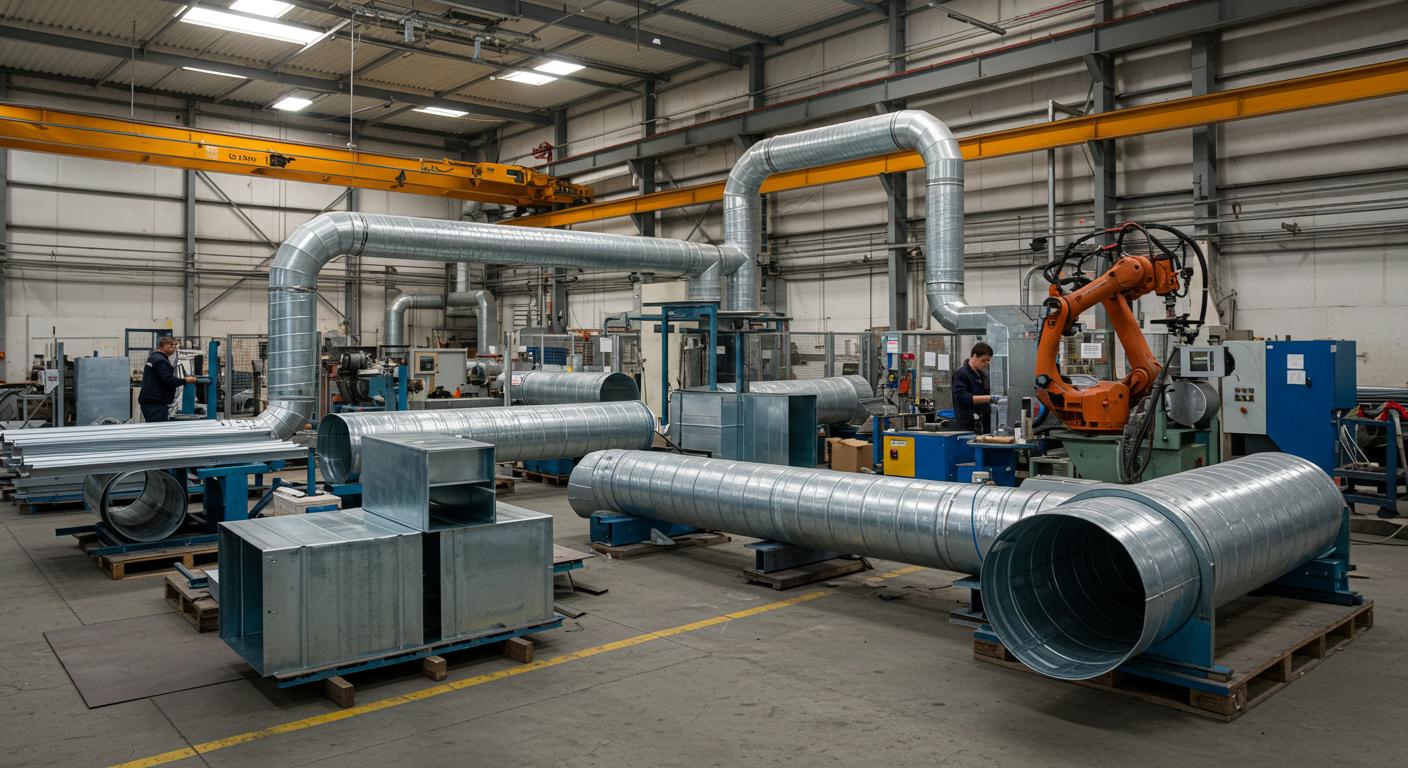 Как устроен завод по производству воздуховодов