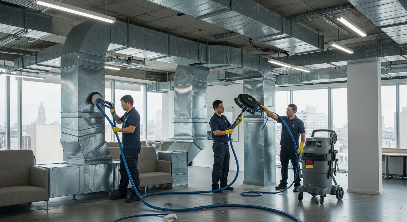 Как чистят воздуховоды в офисах