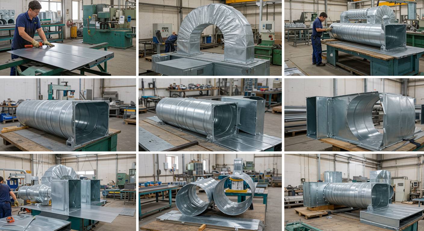 Производственный процесс вентиляционных изделий Этапы производства вентиляционных изделий