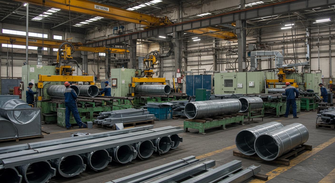 Изготовление фильтрующего воздуховода в цеху Фильтрующий воздуховод на производстве