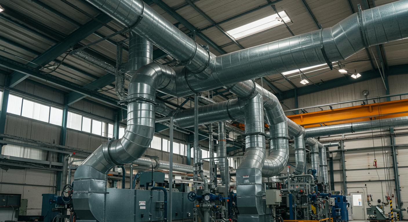 Современное оборудование для изготовления гофро воздуховодов Промышленная линия для производства гофро воздуховодов