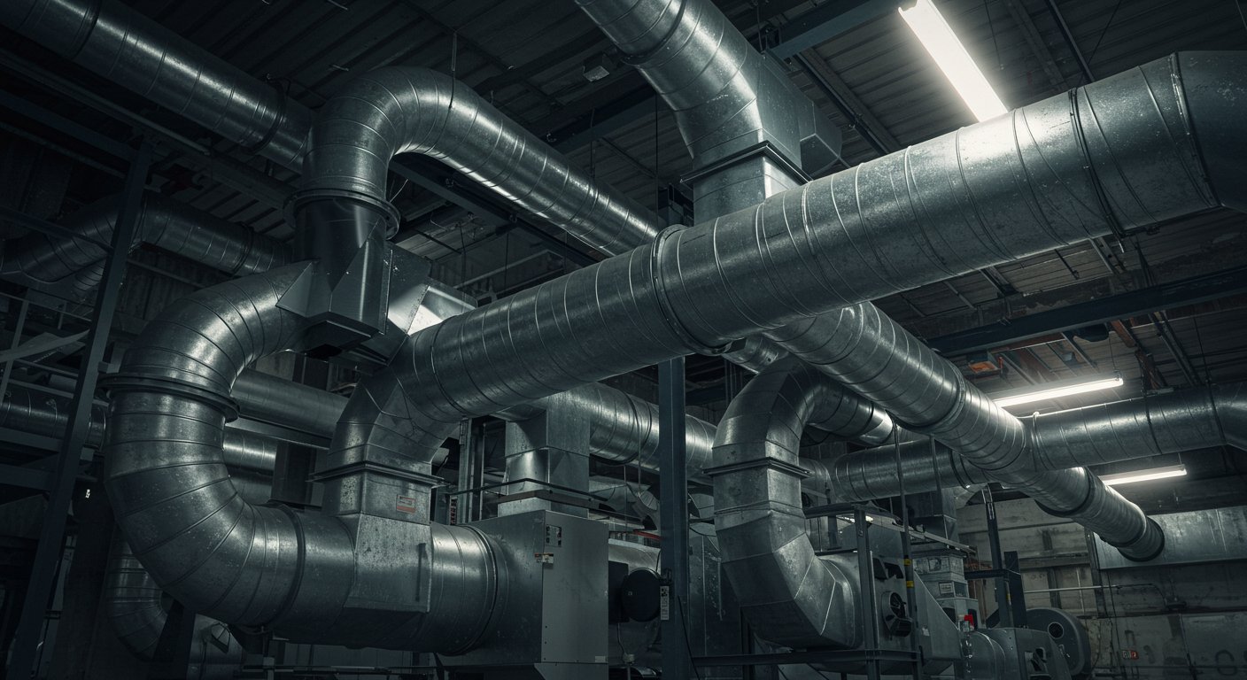 Промышленный монтаж воздуховодов на производстве Промышленный монтаж воздуховодов