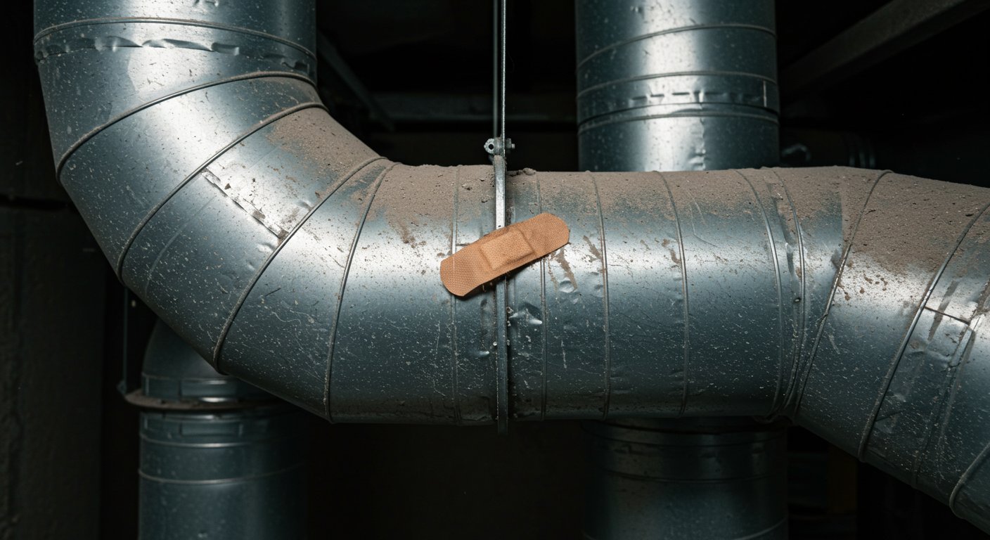 Надежное бандажное соединение в вентиляционной системе Бандажное соединение в системе вентиляции