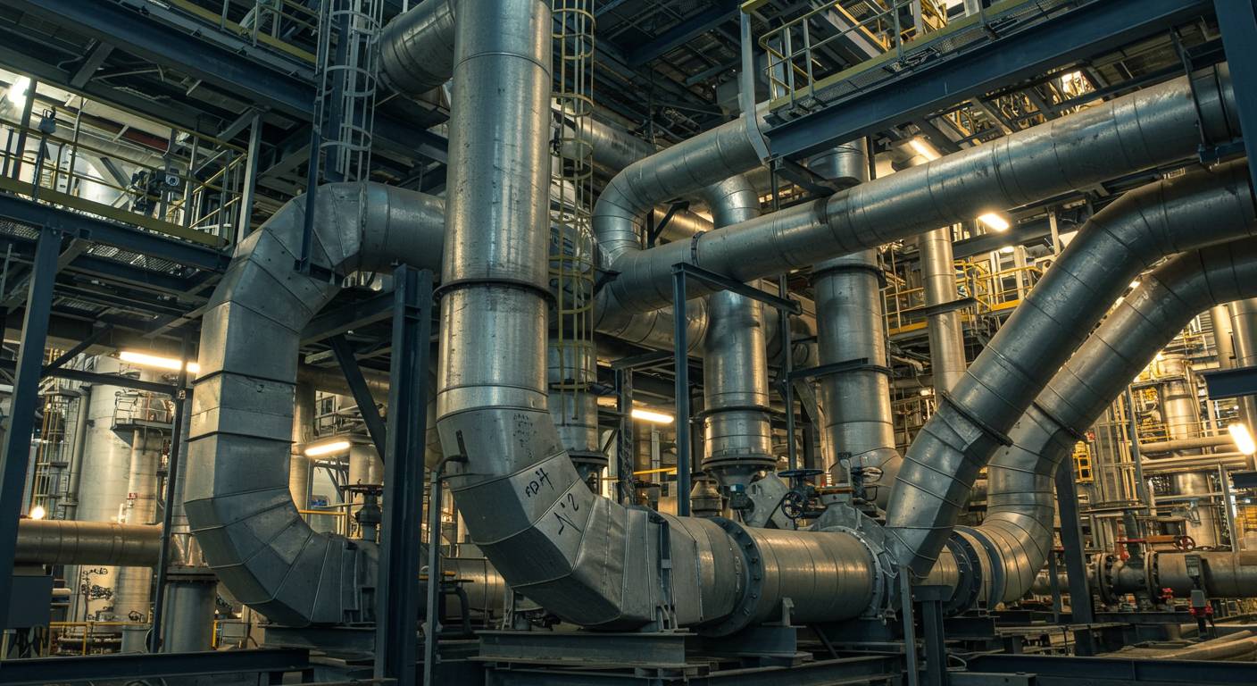 Воздуховоды на нефтехимическом предприятии